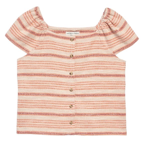 Madewell Tops - Texture & Thread by Madewell Top in Orange & Pink Stripe